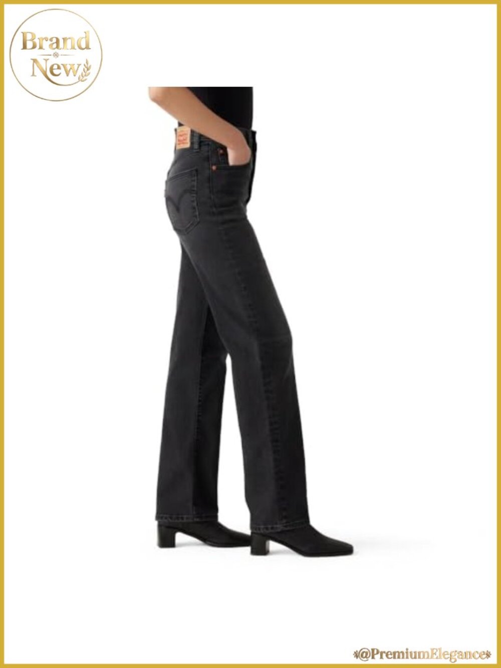 Levi's Ribcage Straight Full Length High Rise Jeans - Picture 2 of 3